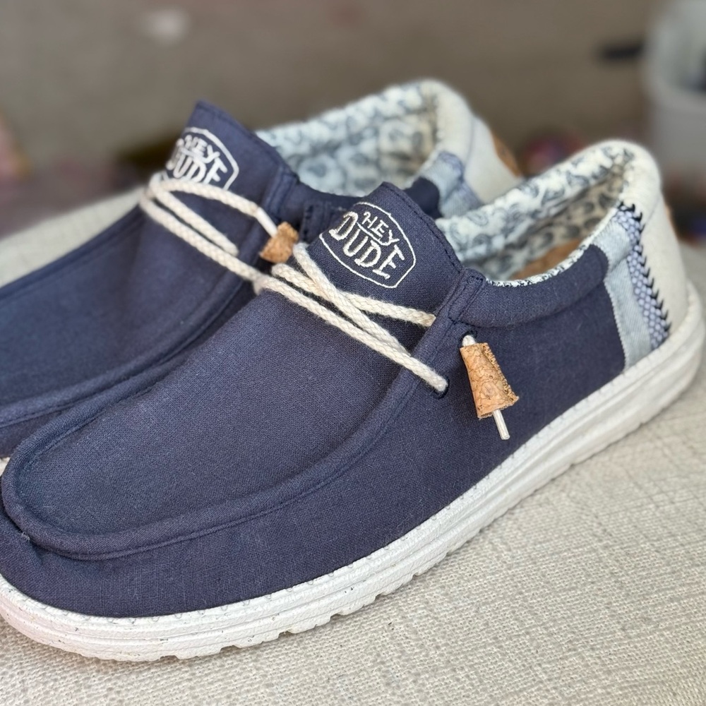 Hey Dude Wally Break Stitch Navy - MENS 12
